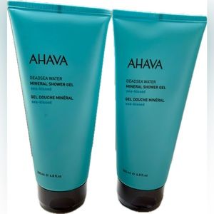 AHAVA Shower Gel Deadsea Water Mineral Sea-Kissed 2 Full Size 6.8 oz each